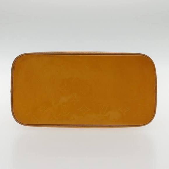 LOUIS VUITTON Monogram Vernis Houston Hand Bag Lime Yellow M91055 LV Auth tb1240 - Picture 5 of 16
